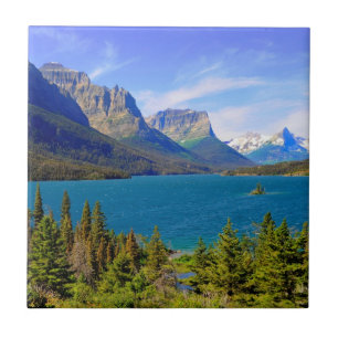 St Mary sjö, glaciärnationalpark, Montana Kakelplatta