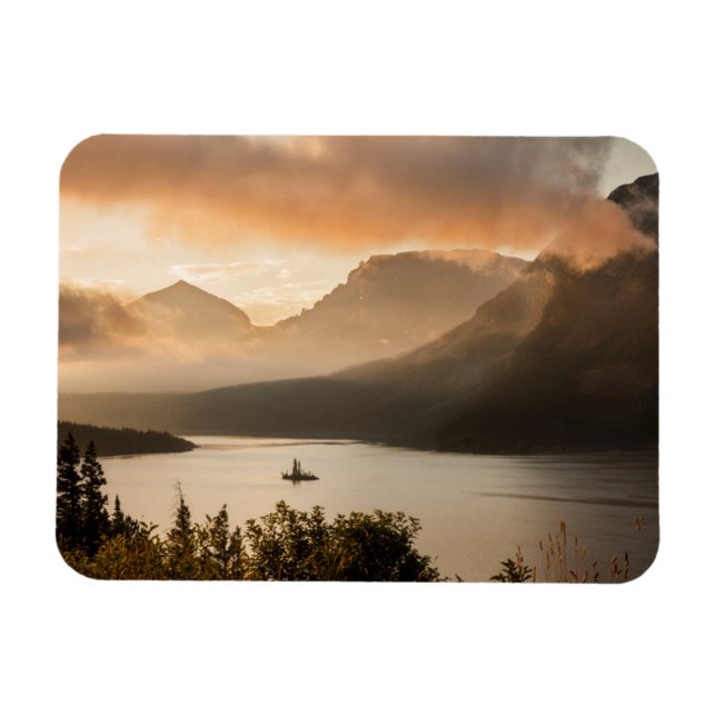 St. Mary Sjö | Glacier National Park Montana Magnet (Horisontell)