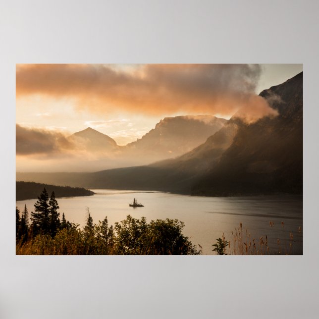 St. Mary Sjö | Glacier National Park Montana Poster (Framsidan)