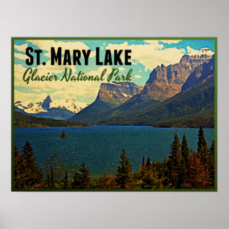 St. Mary Sjö Glacier NP Poster