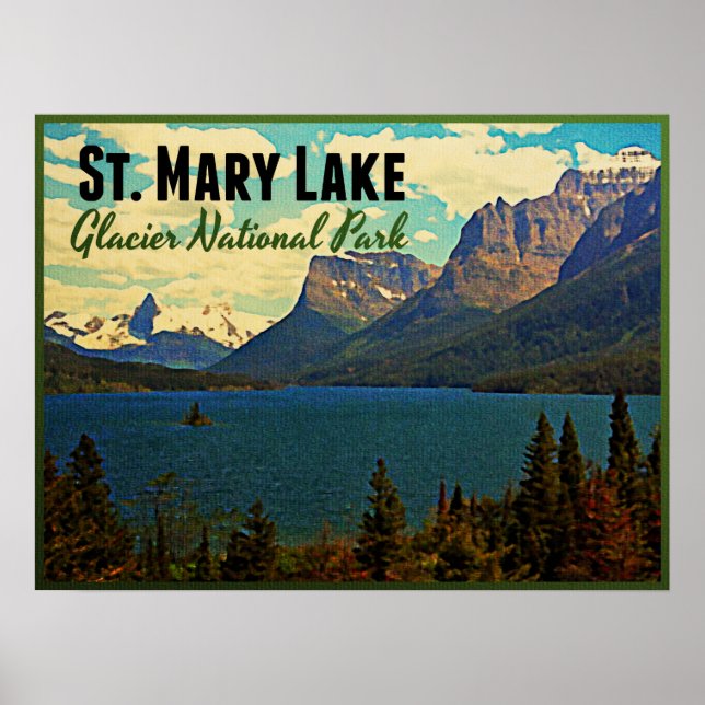 St. Mary Sjö Glacier NP Poster (Framsidan)