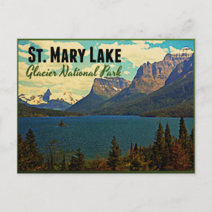 St. Mary Sjö Glacier NP Vykort