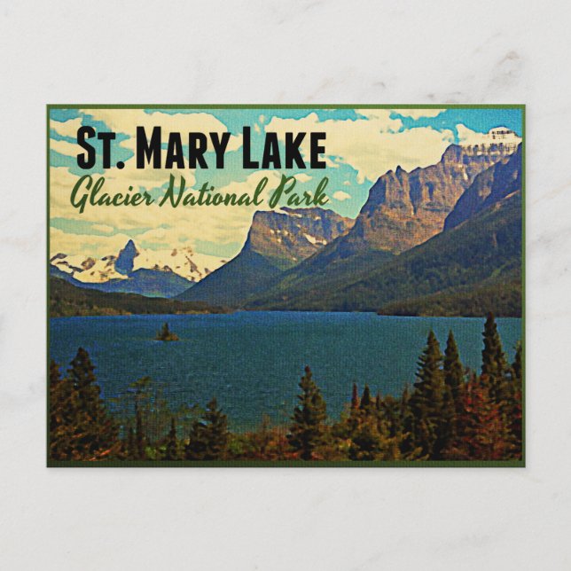 St. Mary Sjö Glacier NP Vykort (Framsida)