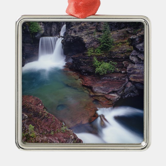 St Maryfallen i Glacier National Park i Julgransprydnad Metall (Framsidan)