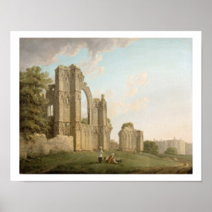 St Mary's Abbey, York, c.1778 (olja på arbetsyta) Poster