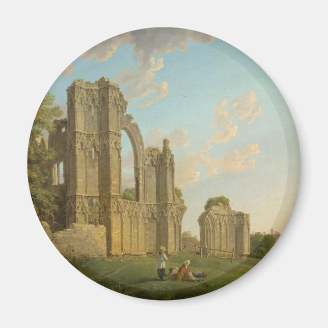 St. Mary's Abbey, York, Englands circa 1778 Magnet (Framsidan)