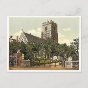 St. Mary's Church, Folkestone, England sällsynt Ph Vykort
