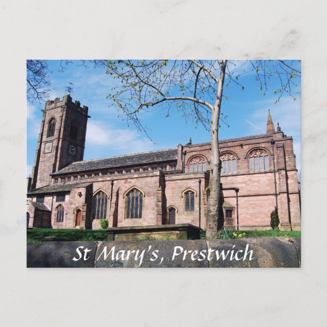 St Mary's Church, Prestwich vykort (Framsida)