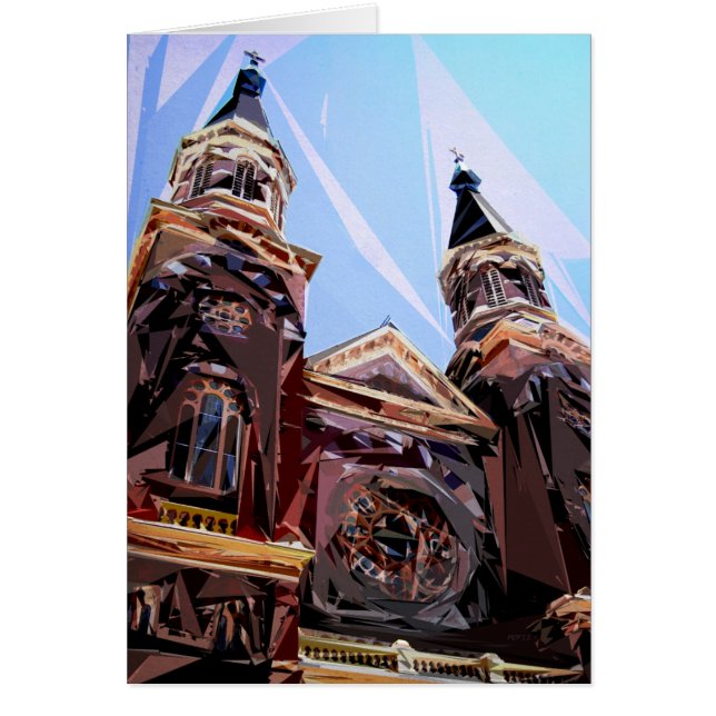 St. Marys katolska kyrka Hälsningskort (Framsidan)