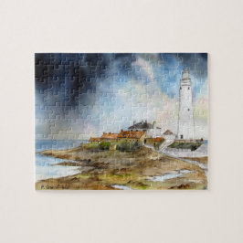 St Marys Lighthouse Whitley Bay North Öster Englan Pussel