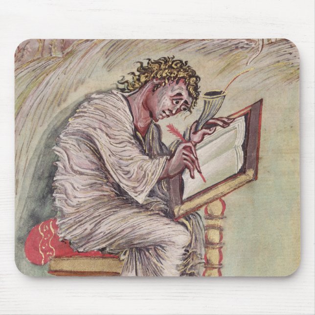 St Matthew från de Ebbo gospelen Musmatta (Framsidan)