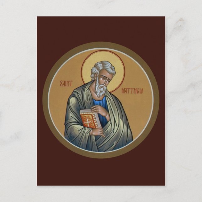St. Matthew Prayer Card Vykort (Framsida)