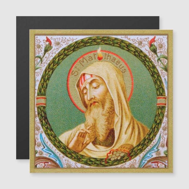 St Matthew the Apostle (JMAS 08) Magnetic Card Magnetisk Inbjudningskort (Fram/baksida)