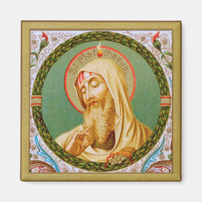 St. Matthew the Apostle (JMAS 08) Square Magnet (Framsidan)