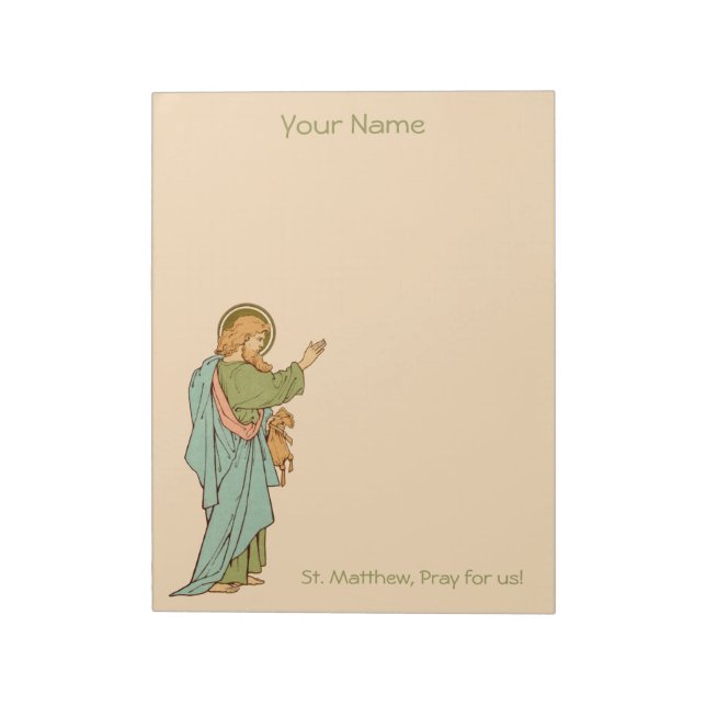 St. Matthew the Apostle (RLS 10) 8,5" x11" Anteckningsblock (Roterad)