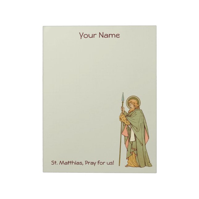 St. Matthias the Apostle (RLS 11) 8,5" x11" Anteckningsblock (Roterad)