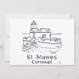 St Mawes Castle card Tack Kort
