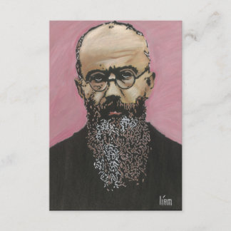 St. Maximilian Kolbe Prayer Card Tack Kort