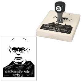 St. Maximilian Kolbe Rubber Frimärke Stämpel
