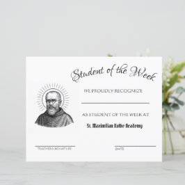 St. Maximilian Kolbe Student i veckan
