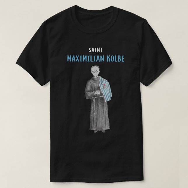 St Maximilian Kolbe Two Crowns Catholic Saint Gift T Shirt (Design framsida)