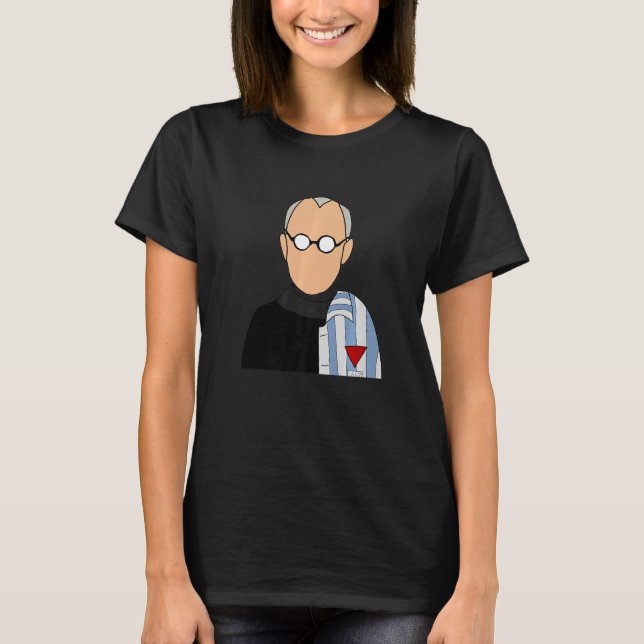 St Maximilian Kolbe Two Krona-katolska Saint Pol T Shirt (Framsida)