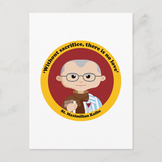 St. Maximilian Kolbe Vykort (Framsida)