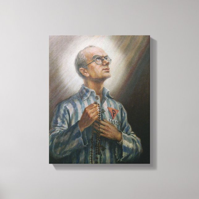 St Maximillian Kolbe Canvastryck (Framsida)