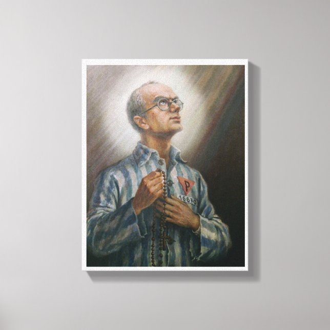 St Maximillian Kolbe Canvastryck (Framsida)