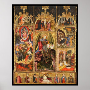 St Michael Altarpiece ärkeängelaffischen Poster