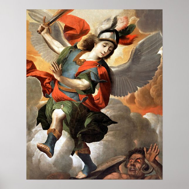St Michael Archangel 3 Angel Poster Skriv ut (Framsidan)