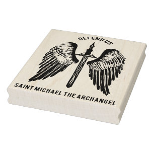 St Michael Archangel Defend Us Stämpel