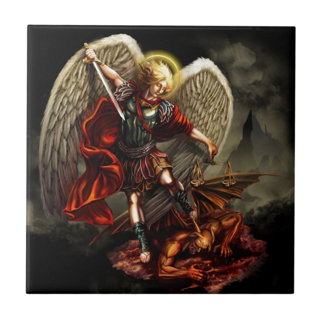 St. Michael Archangel Kakelplatta (Framsidan)