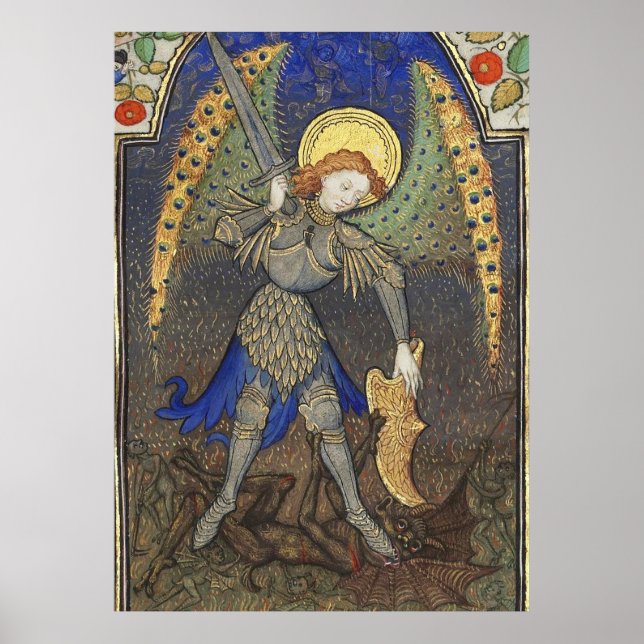 St MICHAEL ARCHANGEL MED DJÄVULEN Poster (Framsidan)