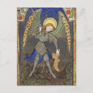 St MICHAEL ARCHANGEL MED DJÄVULEN Vykort