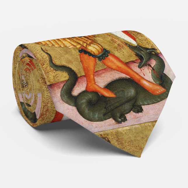 St. Michael Archangel och Dragon Sienese Slips (Rullad)