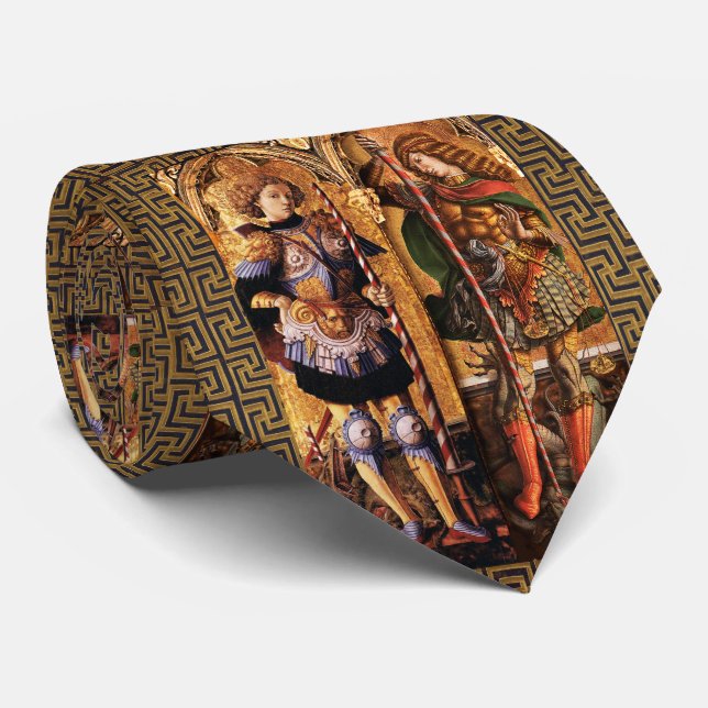St. Michael Archangel och Saint George med Dragon Slips (Rullad)