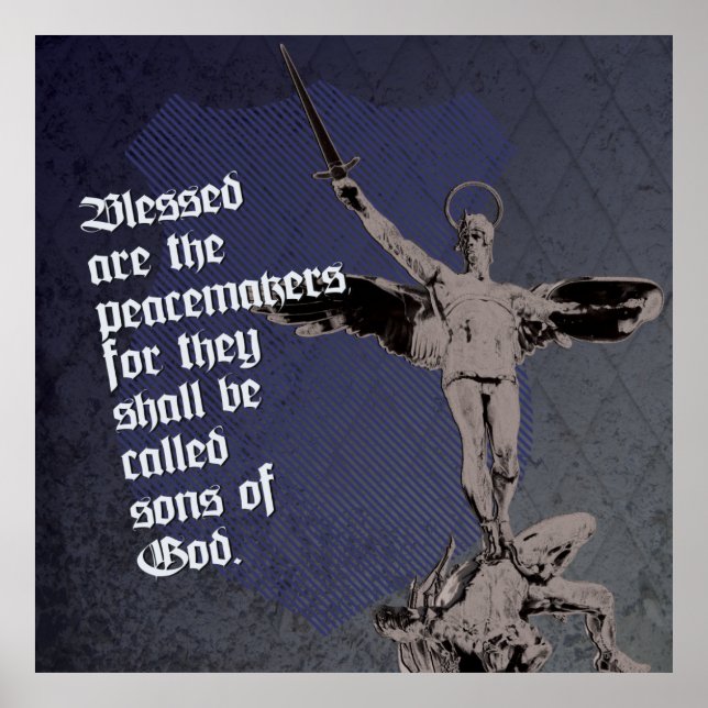 St. Michael Archangel Poster - Polisen Shield (Framsidan)