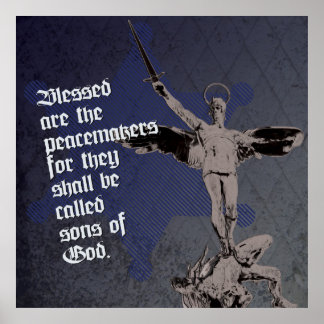 St. Michael Archangel Poster - sheriff Star Vice