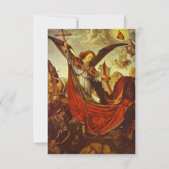 St Michael, Archangel Prayer Card (Framsida)
