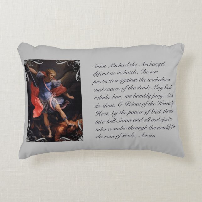 St. Michael, Archangel Prayer Dekorativ kudde (Framsidan)