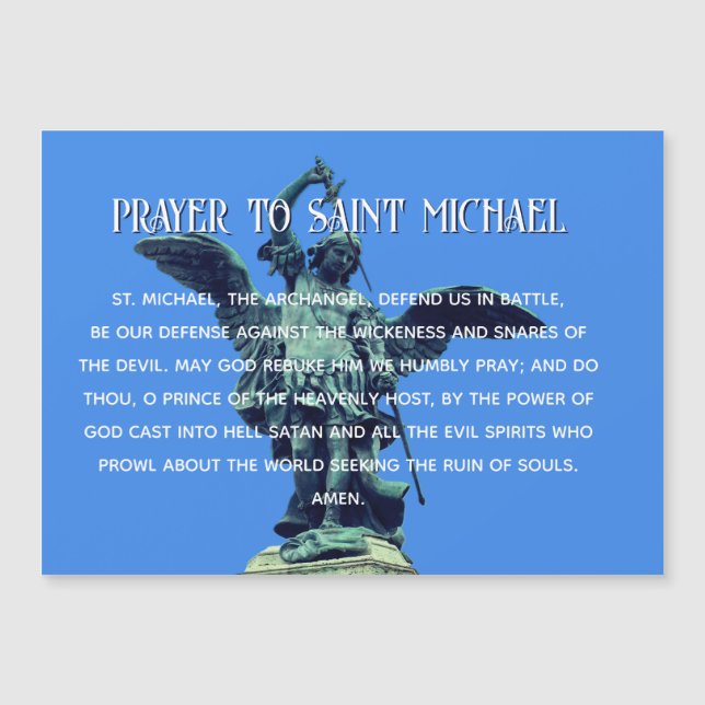 St Michael Archangel Prayer Magnetic Card (Framsida)