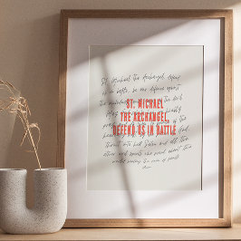 St Michael Archangel Prayer Poster