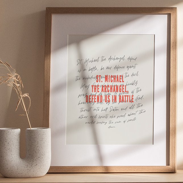 St Michael Archangel Prayer Poster (Skapare uppladdad)