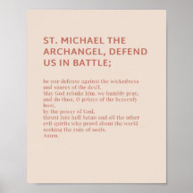 St Michael Archangel Prayer Poster