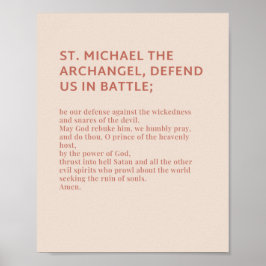 St Michael Archangel Prayer Poster