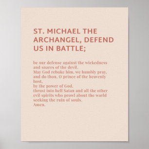 St Michael Archangel Prayer Poster