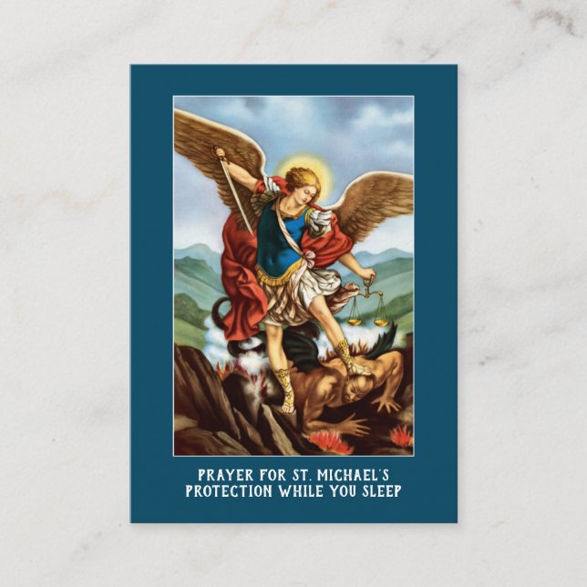 St. Michael Archangel Protection Catholic Prayer Tilläggskort (Framsida)