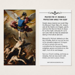 St. Michael Archangel Protection Catholic Prayer Visitkort