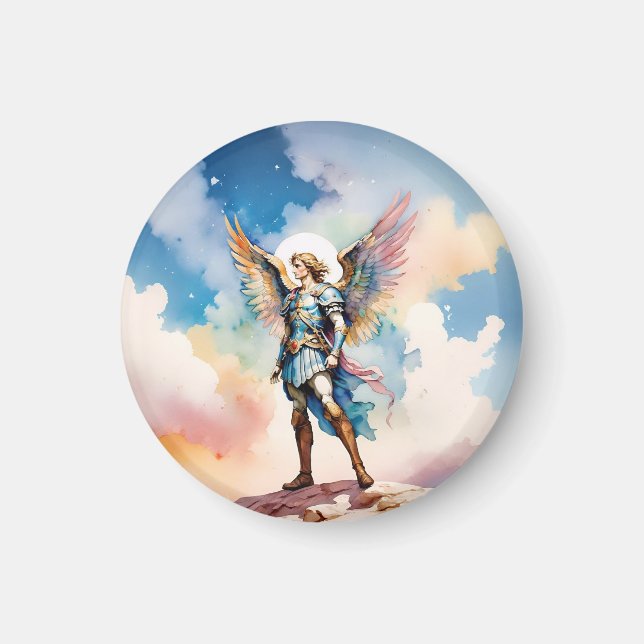 St Michael Archangel round magnet (Framsidan)